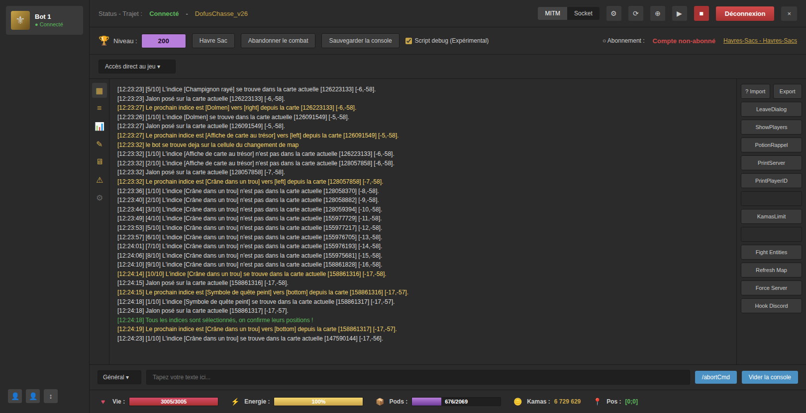 Dashboard principal